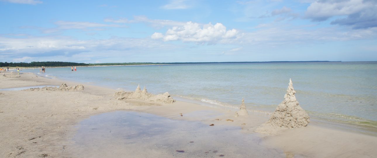 An empty calm beach in Sweden, Bödagården Beach