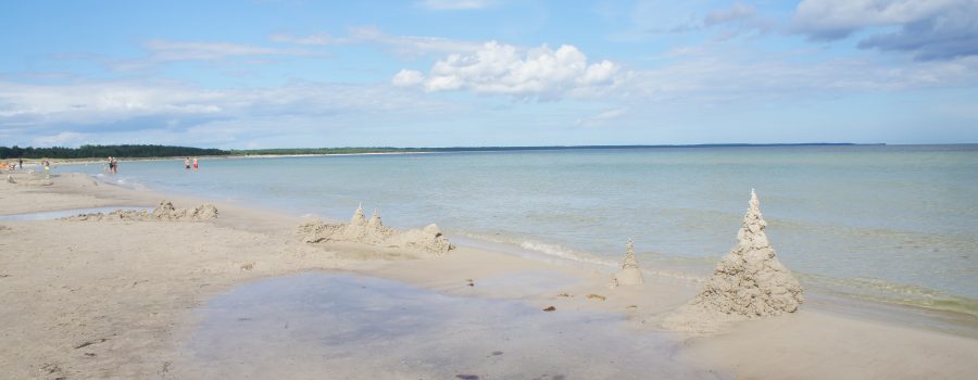 An empty calm beach in Sweden, Bödagården Beach